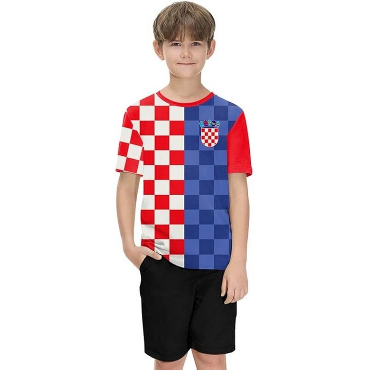 Labdarugo mez horvat zaszloval, tobbszinu 2. modell, fiuk, Besser, Többszínű