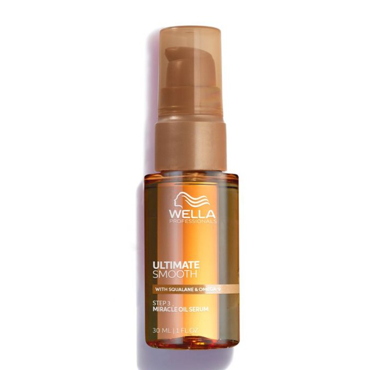 Ulei hidratant pentru par uscat si lipsit de stralucire cu Squalane & Omega 9 Wella Professionals Ultimate Smooth cu protectie termica si efect anti-electrizare, 30 ml