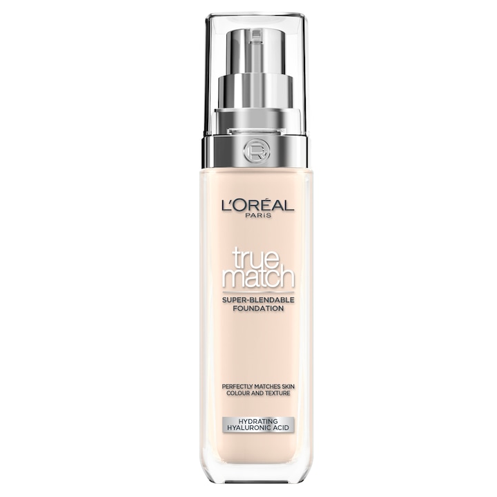 L'Oreal Paris True Match 0.5R/C Cool Undertone alapozó hialuronsavval átitatva, alkalmazkodik a bőrtónushoz, 30 ml