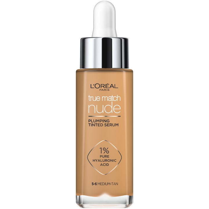 Serum redensificator infuzat cu pigmenti L'Oreal Paris True Match Nude 5-6 Medium Tan, 30 ml