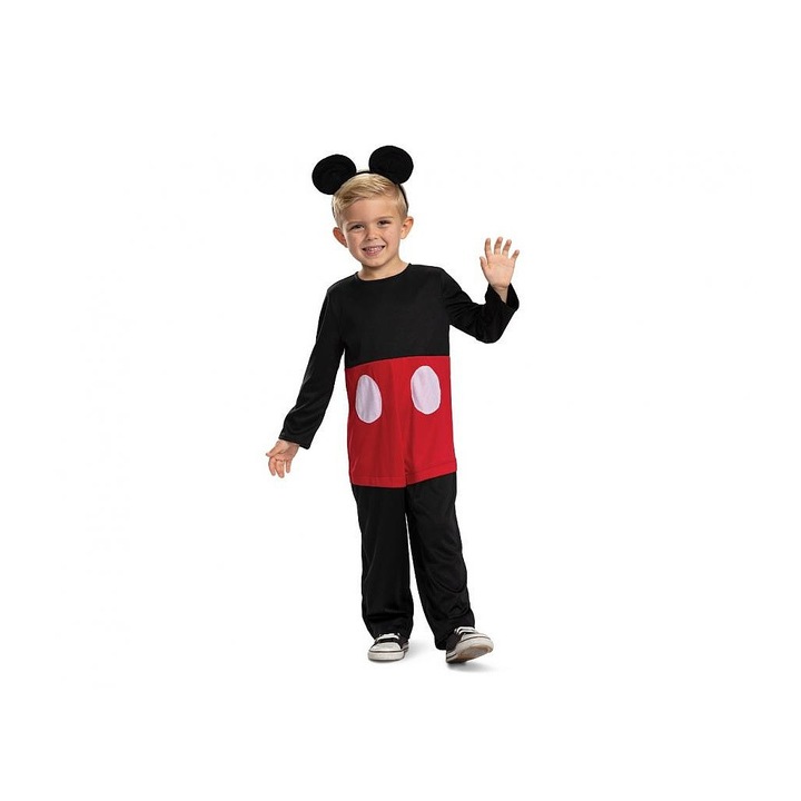Costum Deghizare pentru Copii Mickey Mouse, 2 Piese, S (3-4 Ani)