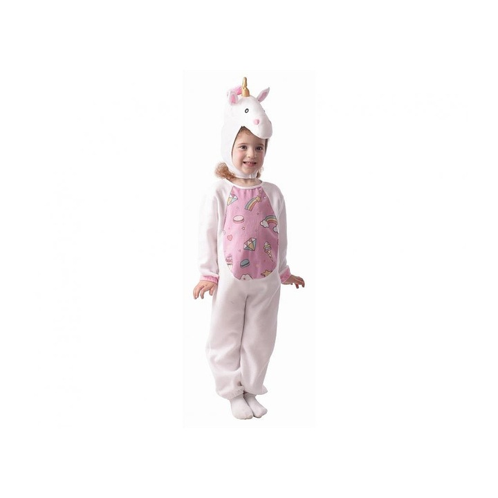 Costum unicorn copii, Godan, 92/104cm, alb, set