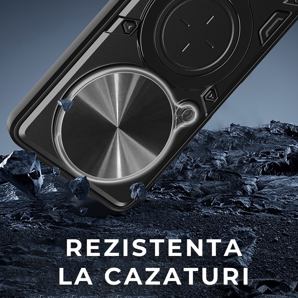 Husa pentru Honor Magic 7 Lite, CamGuard Pro Kickstand, Slider Camera, Antisoc, Protectie Superioara, Mov