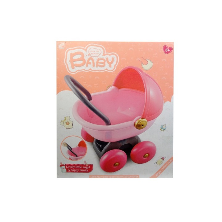 Carucior G6944, roz, pentru papusi