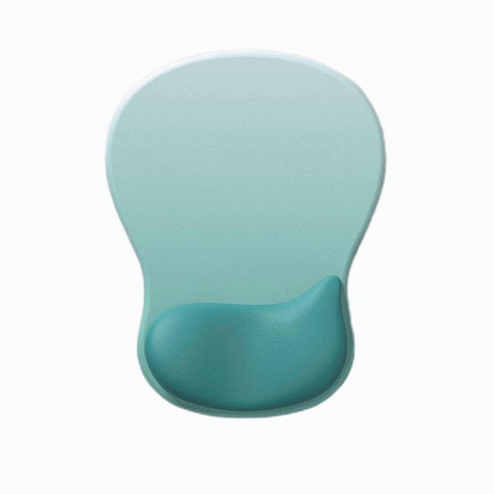 Mousepad ergonomic RUIOMII®, suport gel pentru incheietura mainii, baza PU antiderapanta, usor de curatat, albastru deschis