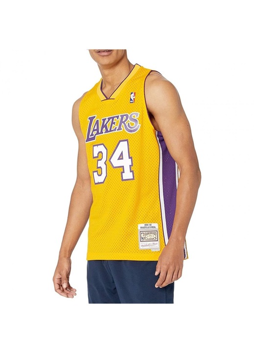 Maiou sportiv barbati, Mitchell & Ness, NBA Swingman, Los Angeles Lakers, 99 Shaquille O`Neal, poliester, S INTL