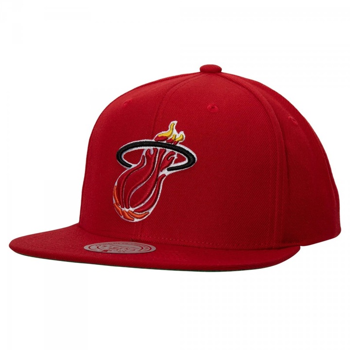 Мъжка шапка с козирка, Mitchell & Ness, NBA Team Ground 2.0 Snapback, червена, регулируема