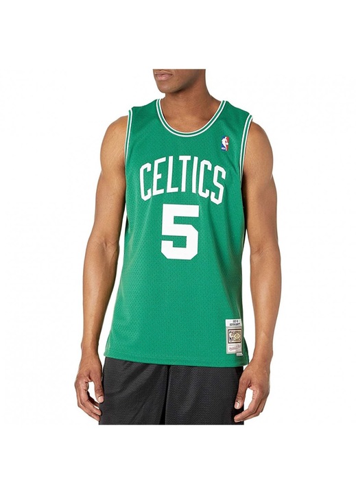 Mitchell & Ness Boston Celtics NBA Swingman 07 Kevin Garnett ferfi sportpolo, 100% polieszter, zold, Zöld