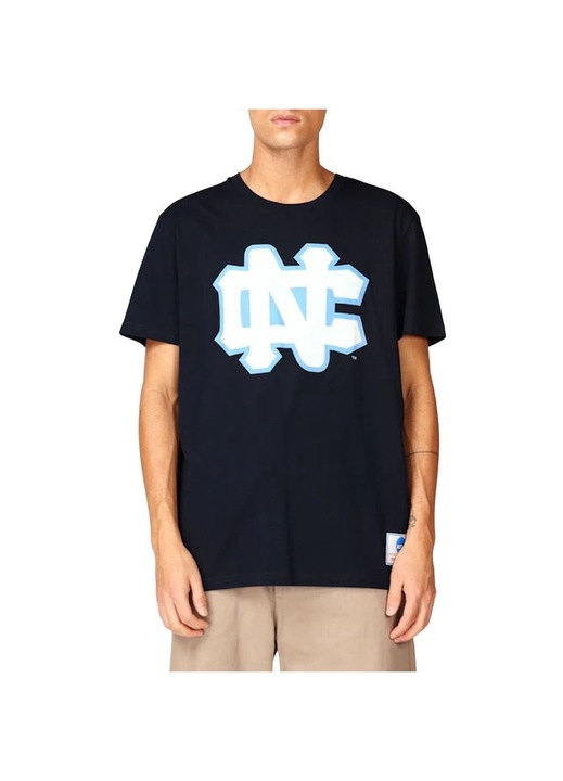 Мъжка тениска, Mitchell & Ness, NCAA LARGE TEE LOGO, памук, Черен