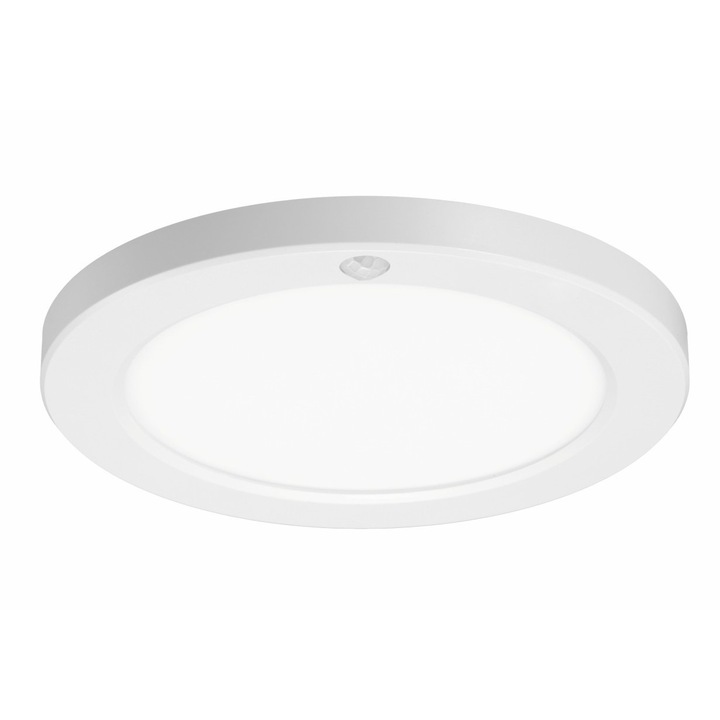 Lampa LED de tavan cu senzor de miscare 6m interior 18W 1200lm 4000K plafoniera incastrabila 231x19mm IP20