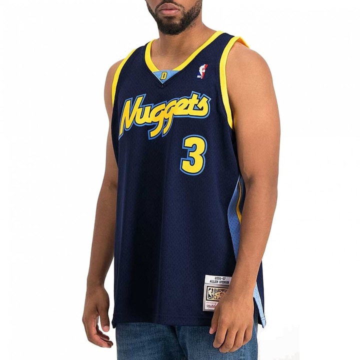 Maiou sport barbati Mitchell & Ness, NBA Swingman Denver Nuggets, Allen Iverson, 100% poliester, 2XL INTL
