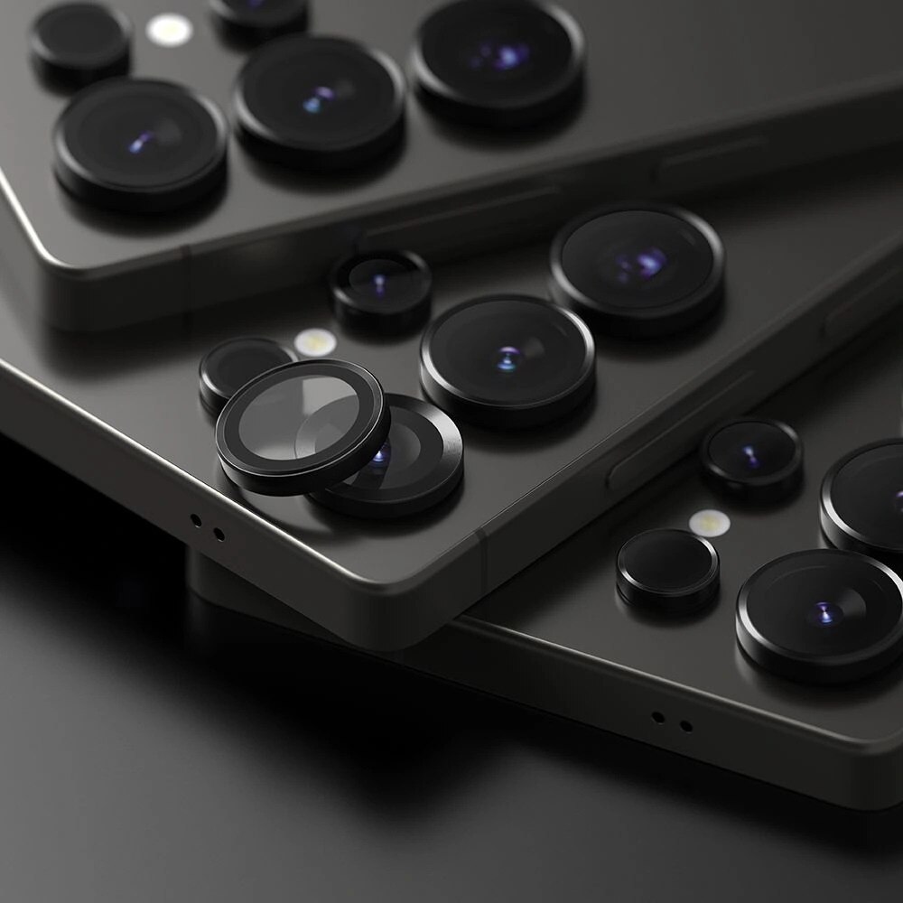 Set 2 Folii Protectie pentru Obiectiv Samsung Galaxy S25 Ultra, Ringke, Aluminiu, Negru