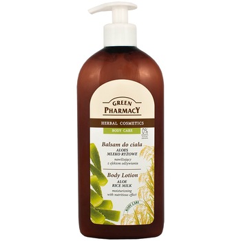 Lotiune corp cu aloe si lapte de orez, Green Pharmacy 500 ml Lotiune corp cu aloe si lapte de orez, Green Pharmacy 500 ml