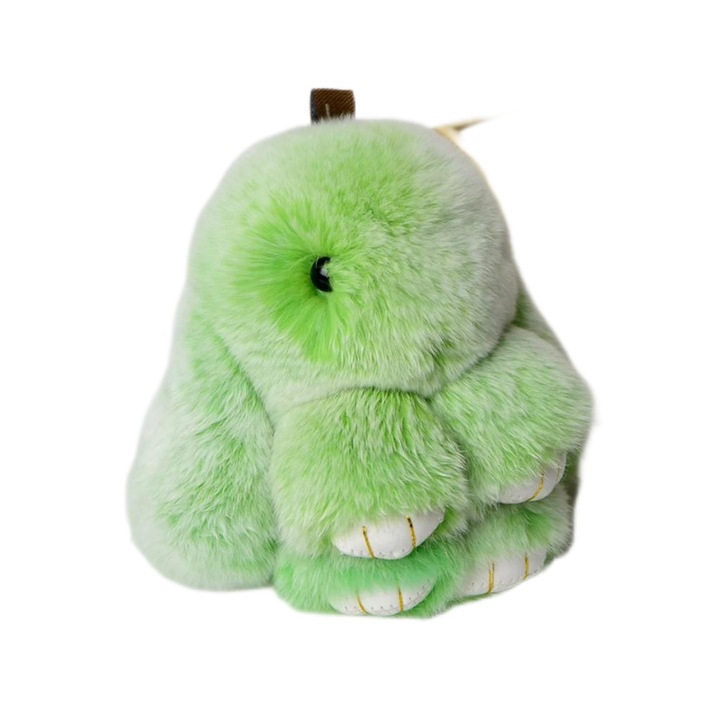 Breloc cu iepure, RUIOMII®, design adorabil, usor de atasat, Ideal pentru agatat pe o geanta sau ca cadou, verde