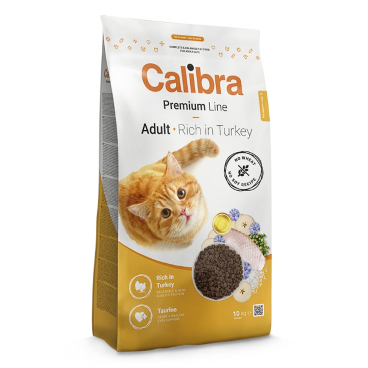 Hrana uscata pentru pisici Calibra Premium Line Adult, Curcan 10kg