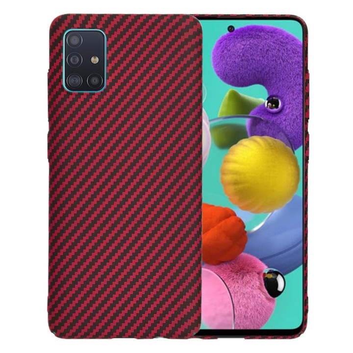 Husa Protectie pentru Samsung Galaxy A51 4G, J39, Lexgard, Noble Red