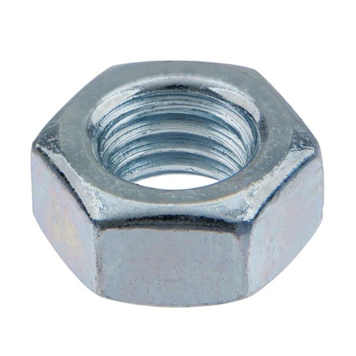 Set piulite hexagonale DIN934, M5, zincate 100 buc