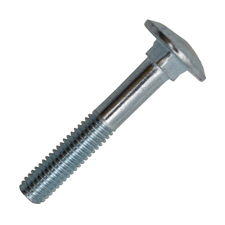 Surub torbant DIN603, 4.6, M10x110mm, zincat, partial filetat