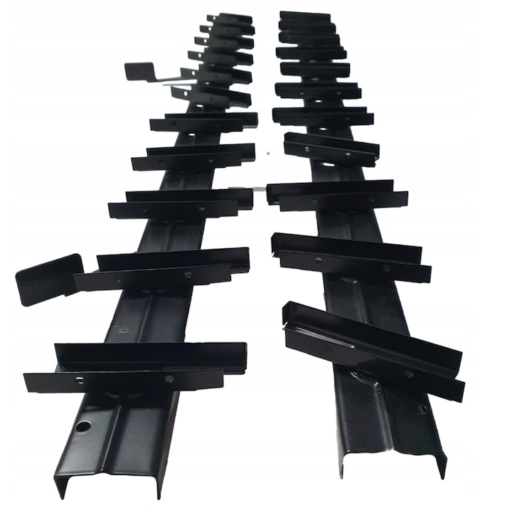 Sistem metalic Negru ptr jaluzele de terasa cu 12 lamele orientabile DIY Jaluzele/perete de terasa, inchidere la drept, culoare negru, 109cm inaltime