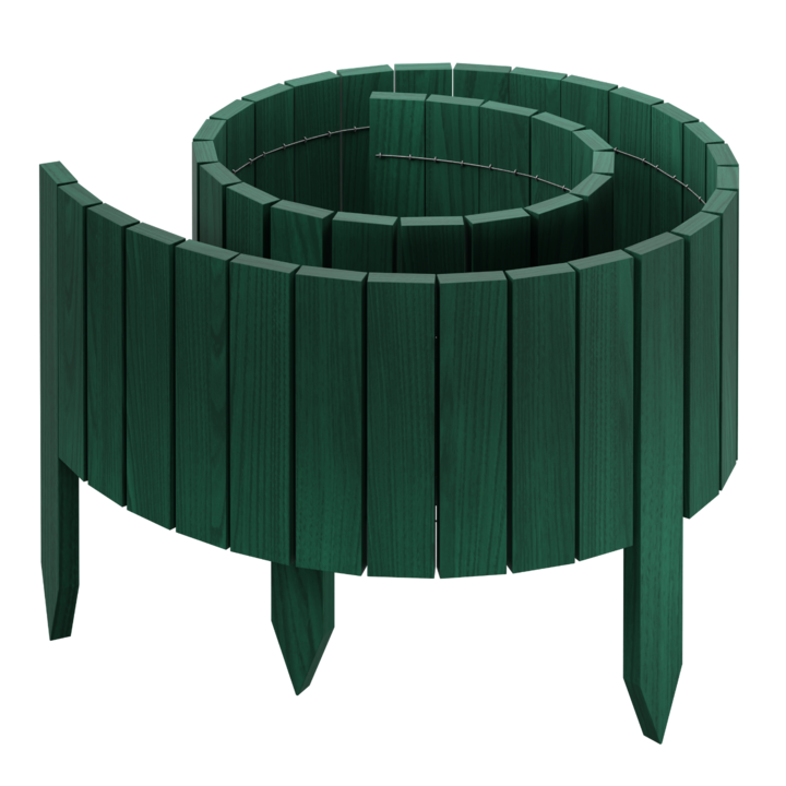 Gard din lemn Rollborder, be4nature, 200x10cm, natural, flexibil