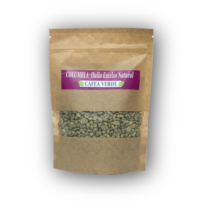 Cafea naturala verde, de specialitate: Columbia: Huila Excelso Natural (250 g)