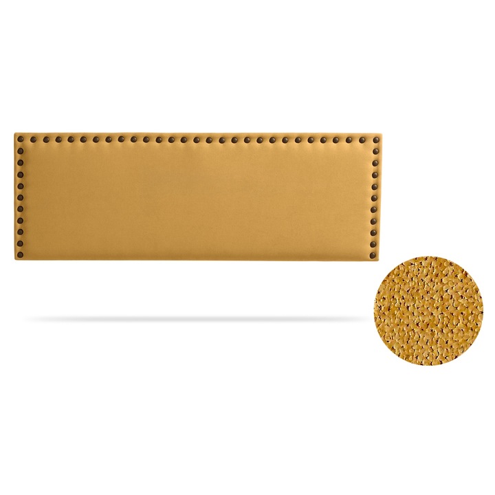 Kárpitozott asztal MODENA Acualina 130x55x8 cm - Mustár - Moonia