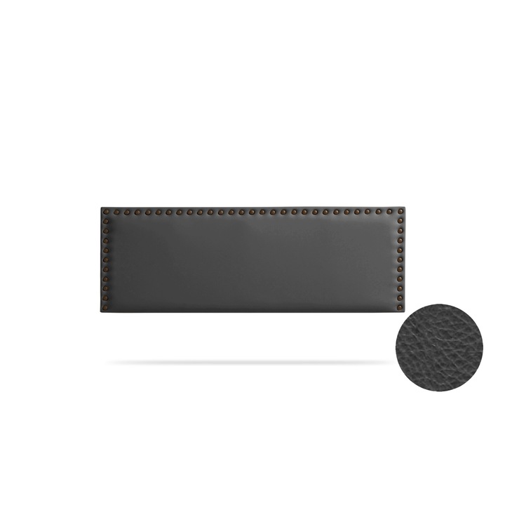 Kárpitozott asztal MODENA Bársony 130x55x8 cm - Fekete - Moonia