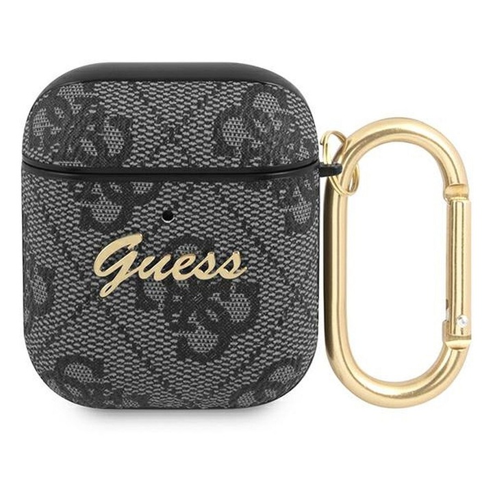 Калъф Guess съвместим с Apple 1/2, GUA24GSMK, 4G Script Metal Collection, сив