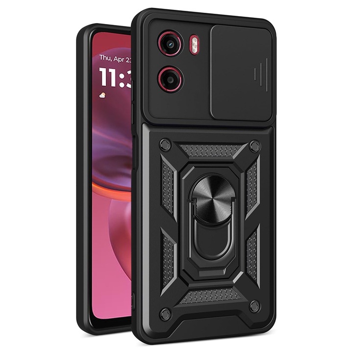 Кейс за motorola moto g05 / e15 - camshield - черен