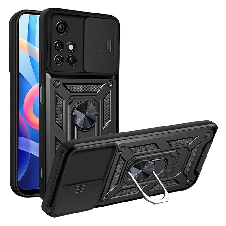 fixGuard CamShield sorozatú tok - Xiaomi Redmi 10 2021 / Redmi 10 2022 - fekete