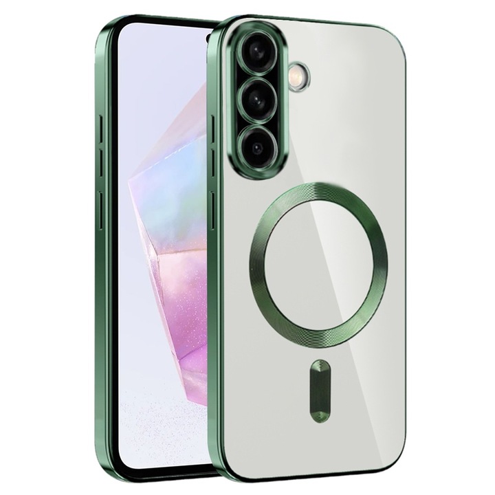 Кейс за Samsung Galaxy A36 5G, V51, полиуретан, наситено зелен