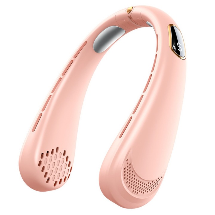 Ventilator de gat RUIOMII®, incarcare USB, 5 viteze, roz