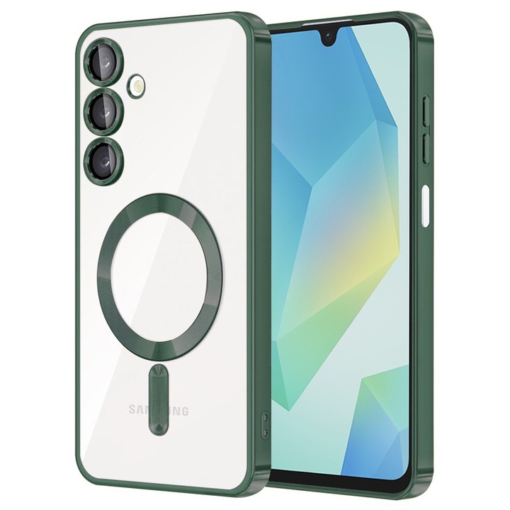 Кейс за Samsung Galaxy A16 4G/A16 5G, V35, полиуретан, наситено зелен