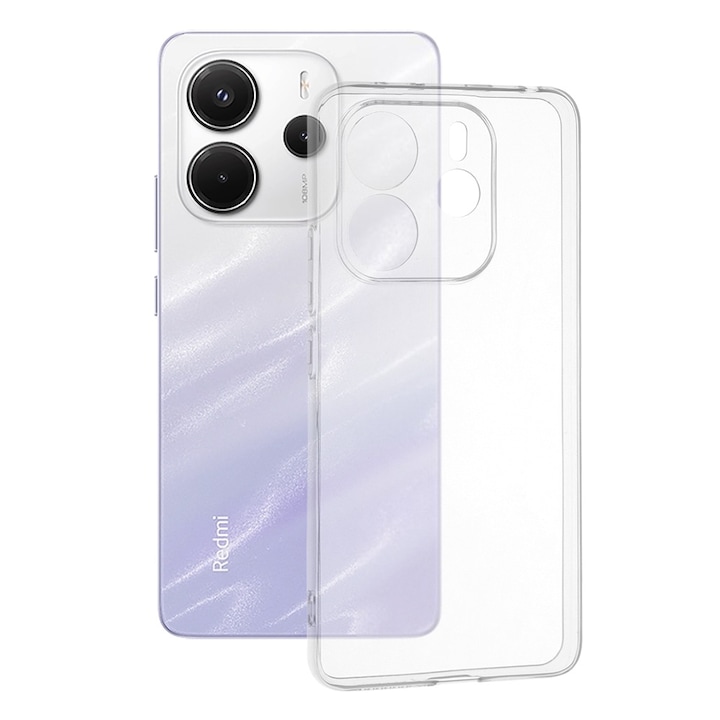 Калъф, За xiaomi redmi note 14 4g, Запазва оригиналността, Прозрачен
