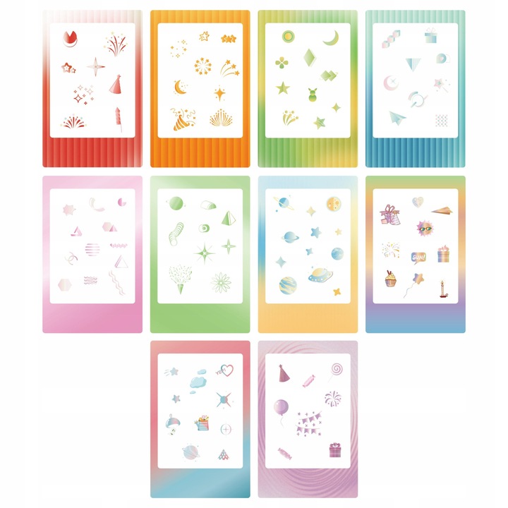 SET 10x autocolante pentru cadru pentru FUJI INSTAX Mini 99 12 11 40 EVO LiPlay Link, Gradient