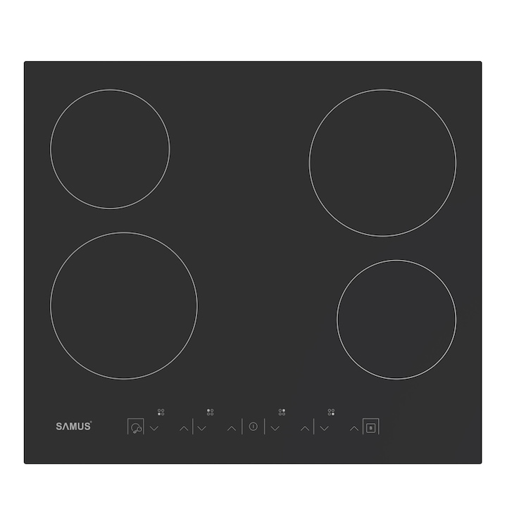 Plita inductie free standing Heinner HFSHI-M2ZBTC, 2 zone de gatit, Timer, 10/8 nivele de putere, Detectare automata a vasului de gatit, Indicator caldura reziduala, Oprire automata, Putere 3500 w