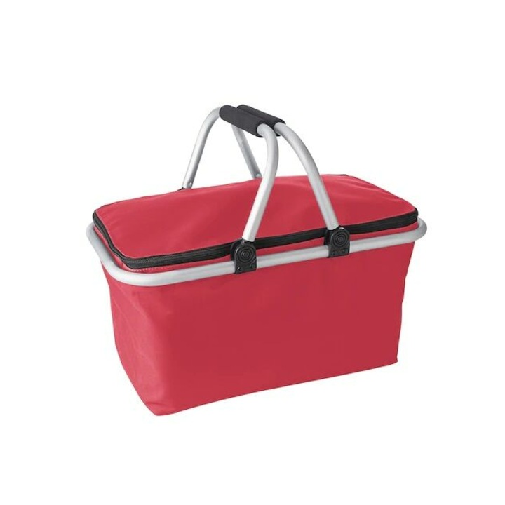Cos de picnic cu captuseala termica - Rosu - MS-970