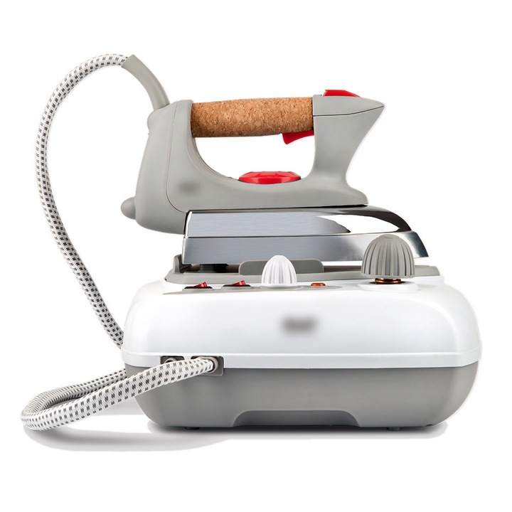 Fier de calcat cu abur, reglare cu buton, prindere confortabila, siguranta, 700mL, 2000W, gri