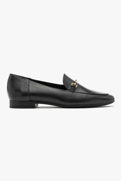 RYŁKO, Pantofi loafer de piele cu detalii metalice, Negru