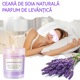Set cadou spa, AjieQaQ, colectie lavanda, cana termoizolanta, sare de baie, lumanare parfumata, pentru femei, cadou aniversare, Craciun, zi de nastere, relaxare acasa, terapiie aromaterapie, ambalaj premium, atentie personalizata, violet