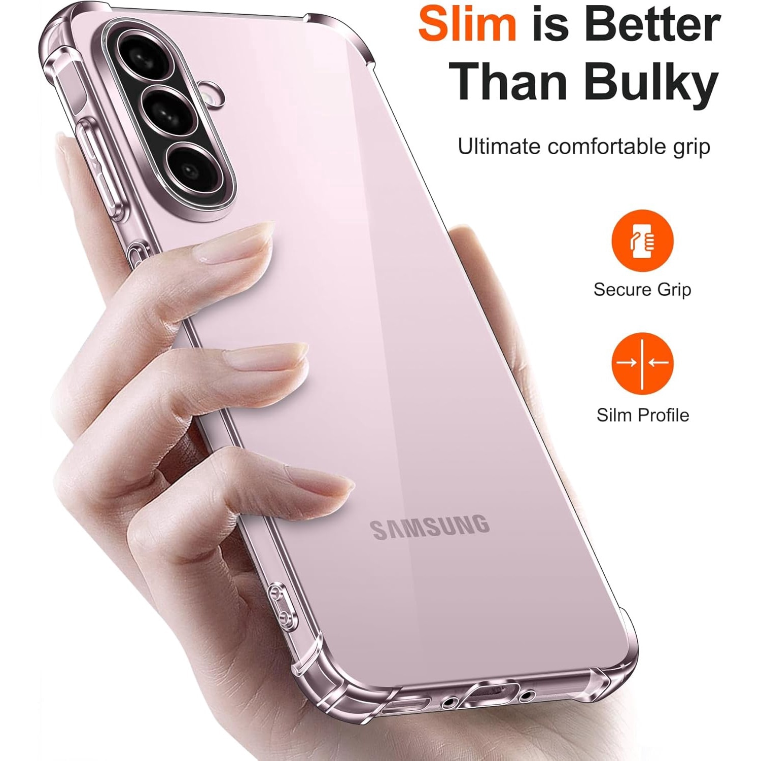 Husa pentru Samsung Galaxy A56 Slim Anti-Shock 1.5mm reinforced 4 corners Transparent