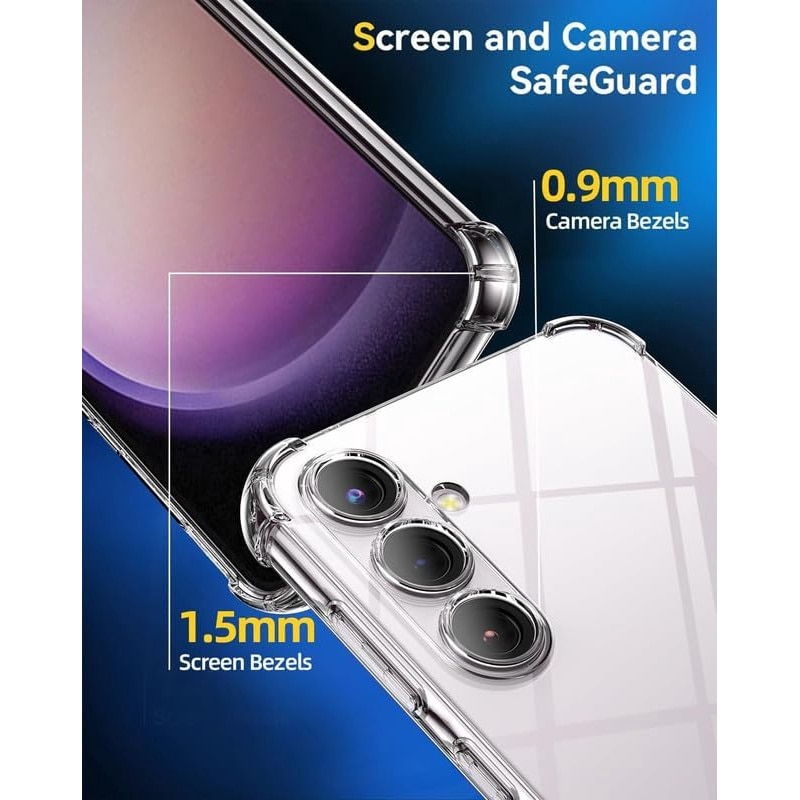Husa pentru Samsung Galaxy A56 Slim Anti-Shock 1.5mm reinforced 4 corners Transparent