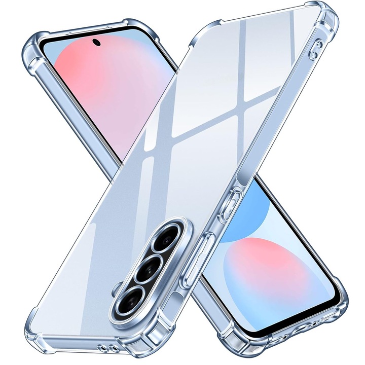 Калъф за Samsung Galaxy A56 Slim Anti-Shock 1.5mm подсилен 4 ъгъла, Прозрачен