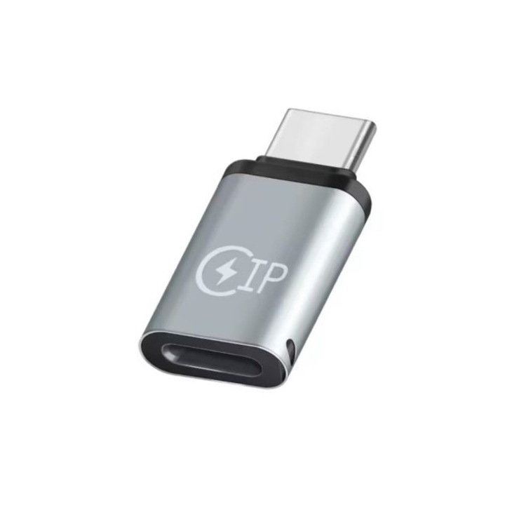 Адаптер USB C (мъжки) - lightning (женски), съвместим с iPhone, 13*27мм, сребрист