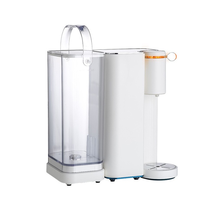Диспенсър за вода, 5 температури, заключване за деца, бързо нагряване, автоматичен термостат, против изсушаване, 2L, бял
