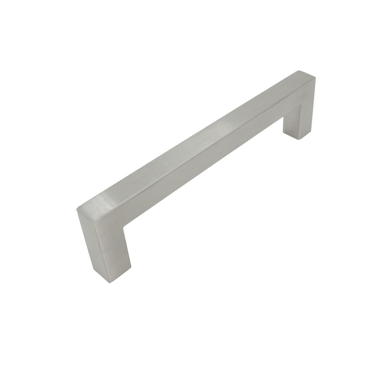 Maner mobila, B&B, 128 mm, metalic, argintiu