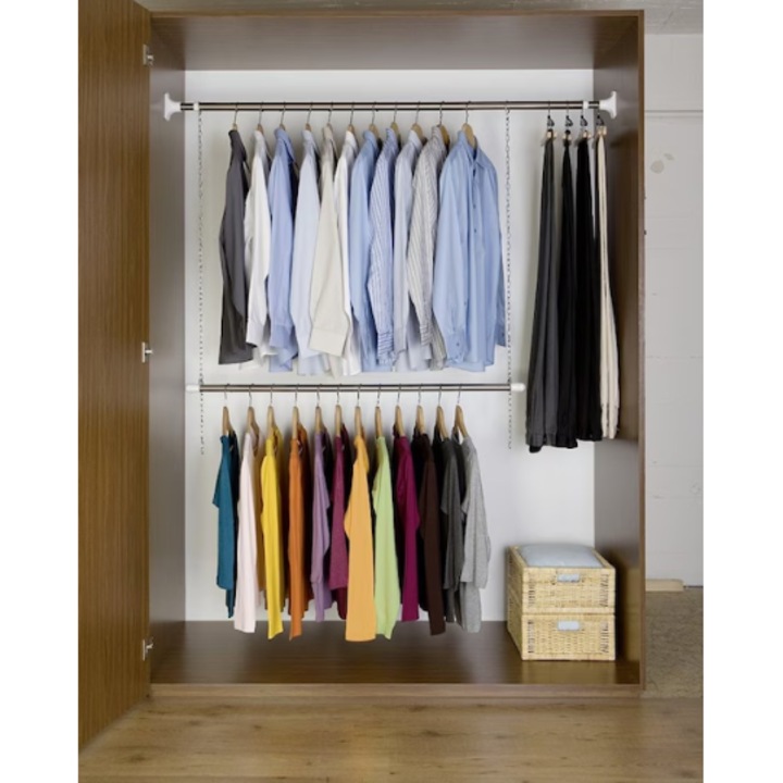 Органайзер за дрехи Wenko, 3 части, сребрист