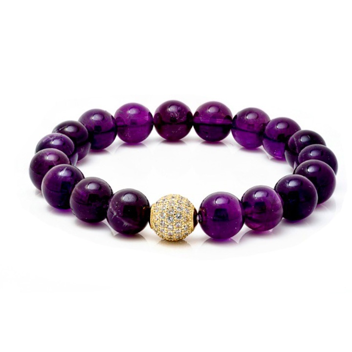 Bratara din piatra ametist, Mov