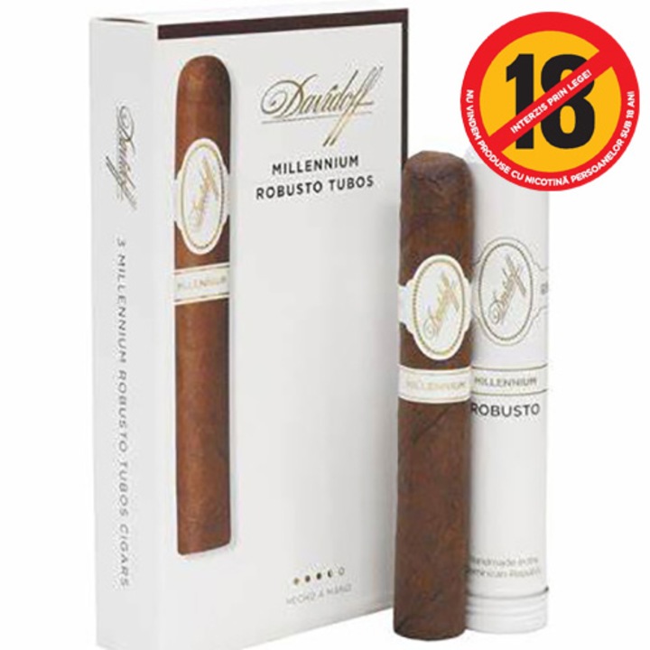 Set 3 Trabucuri Davidoff Millennium Blend Robusto Tub
