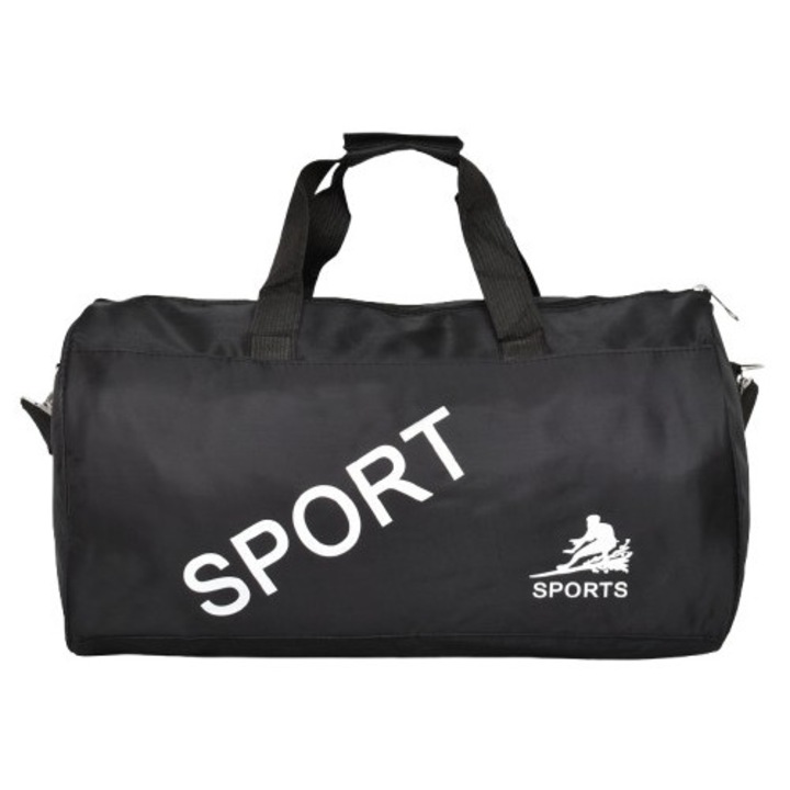 Спортен Сак 0201-1, Текстил, 48/26/22 см, Черен